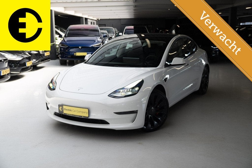 Tesla Model 3 Performance AWD 75 kWh | SoH 93,1% | FSD T.W.V, Automaat, Gebruikt, Zwart, 462 pk
