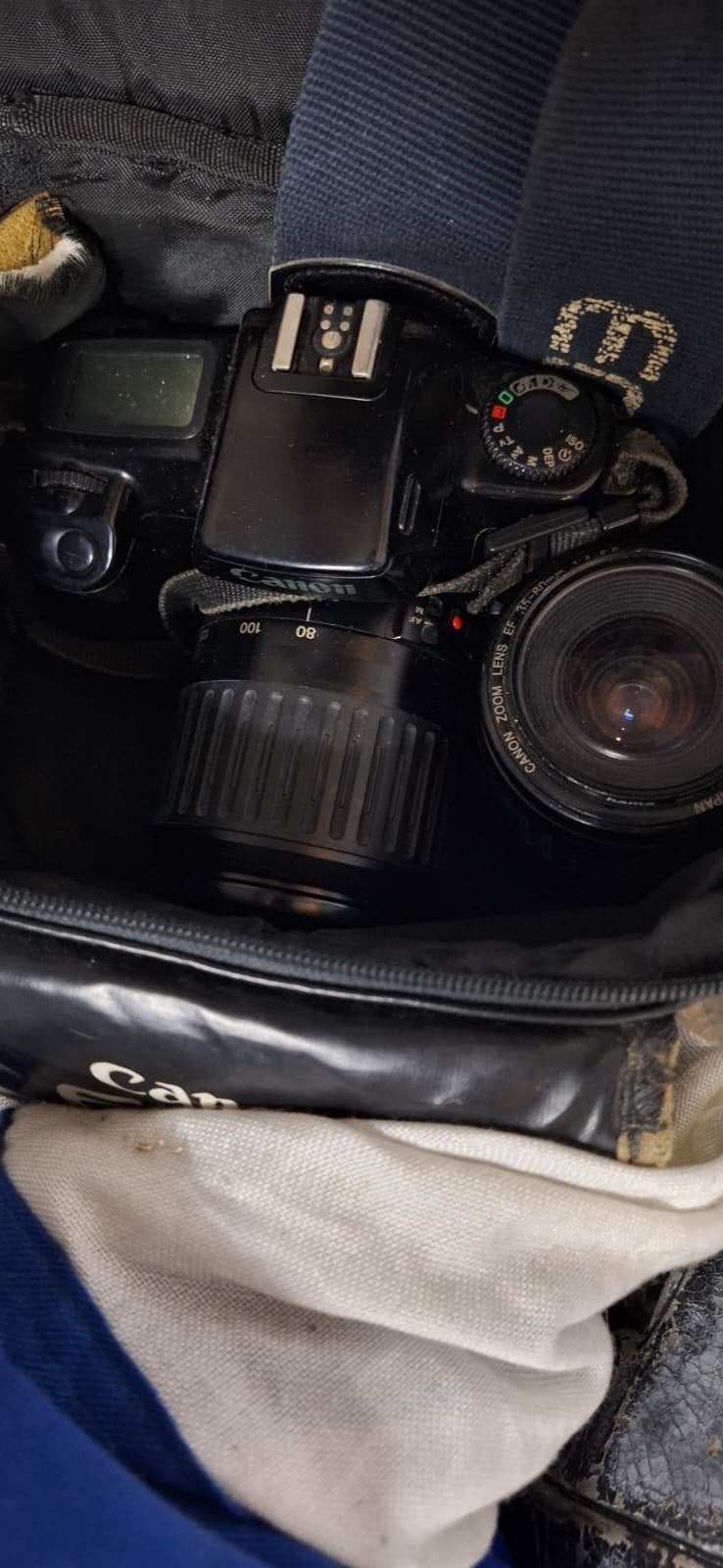 Canon EOS 650 Spiegelreflexcamera met Zoomlens, Audio, Tv en Foto, Fotocamera's Analoog, Ophalen, Gebruikt, Spiegelreflex, Canon