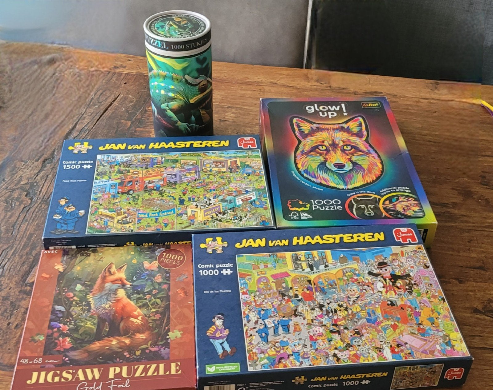 Diverse puzzels, Ophalen of Verzenden, 500 t/m 1500 stukjes, Gebruikt, Legpuzzel