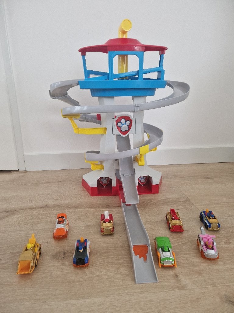 Paw Patrol toren, Overige merken, Ophalen of Verzenden, Handmatig, Racebaan