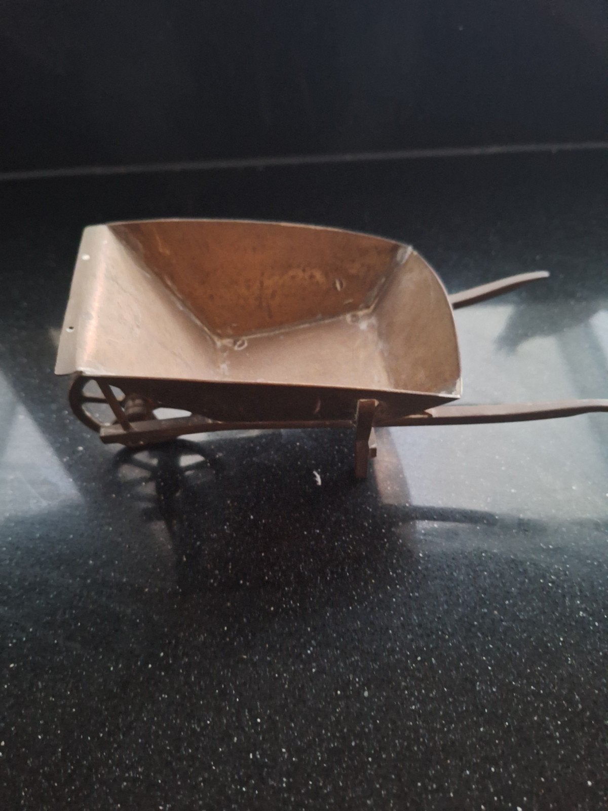 Decoratieve koperen kruiwagen - Vintage stijl, Ophalen, Onbekend, Handmatig, Gebruikt