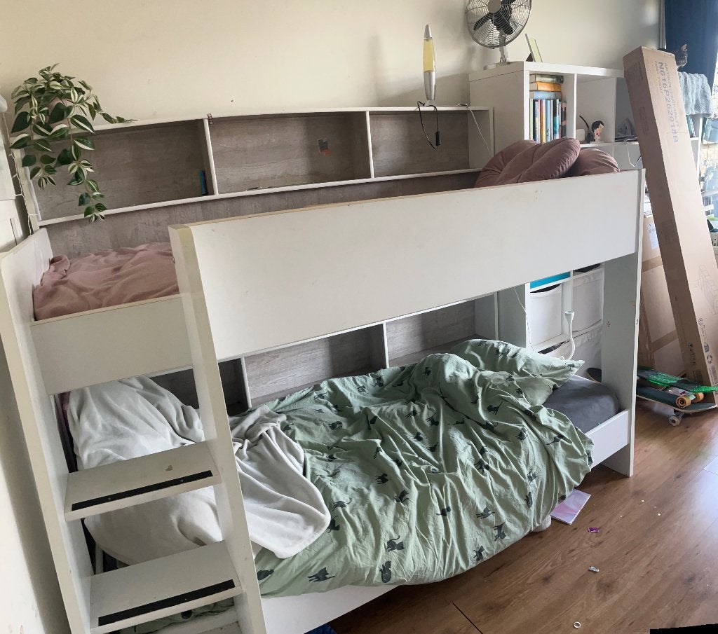 mooi stapelbed Taylor met opbergvakken, Ophalen, Gebruikt, 90 cm, 160 tot 180 cm