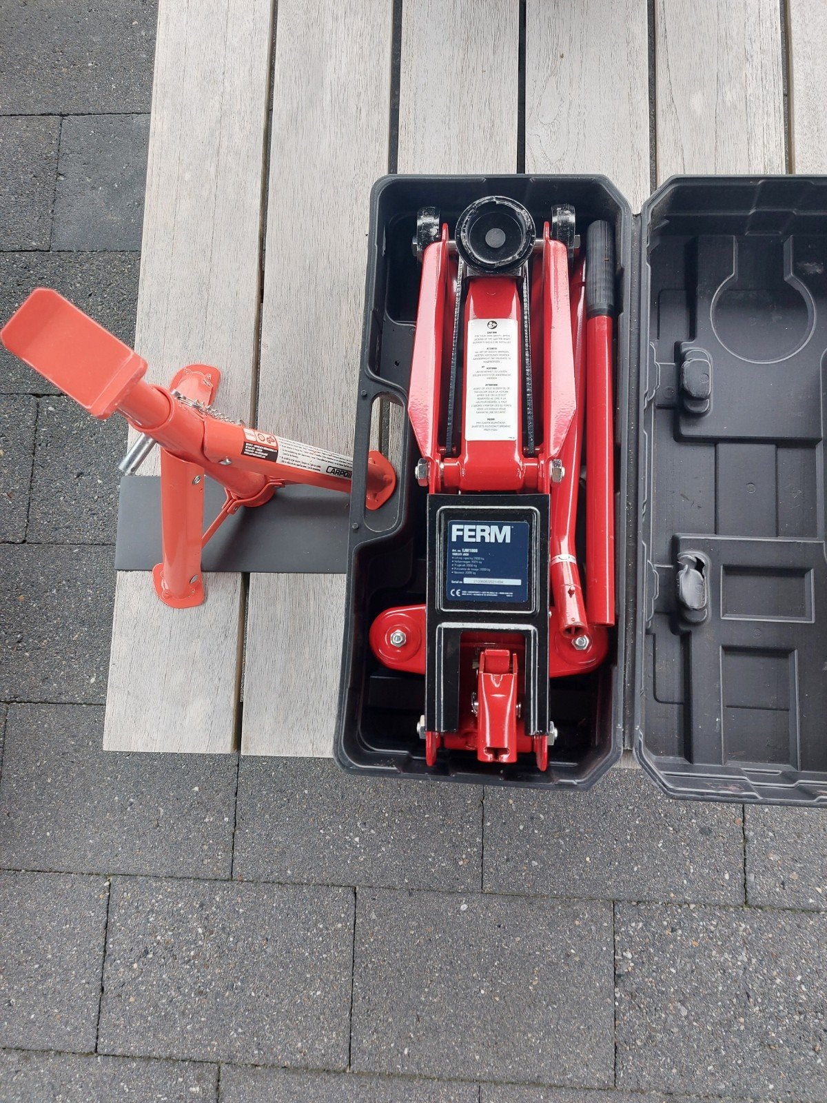 Auto krik plus steun, Auto diversen, Krikken, Ophalen, Zo goed als nieuw, Hydraulisch, Garagekrik