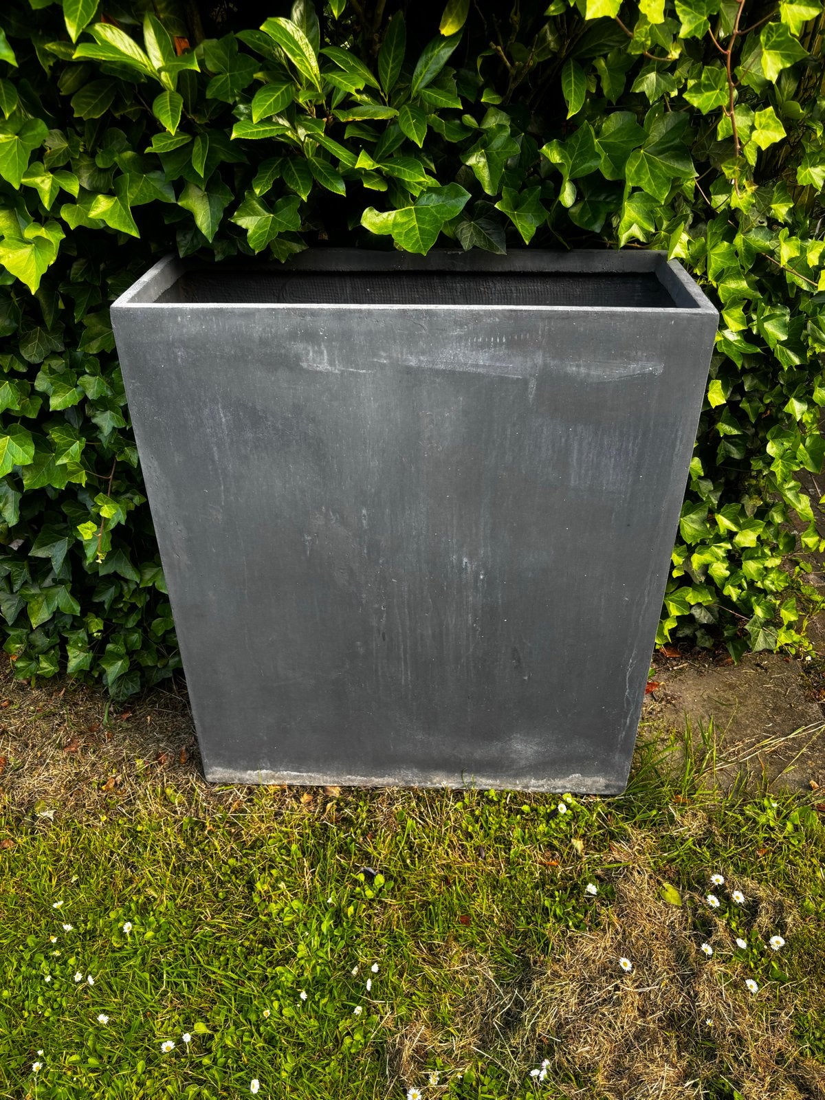 Grote plantenbak - Antraciet Intratuin 80 cm breed 92cm hoog, Ophalen, Zo goed als nieuw, 60 tot 100 cm, Beton