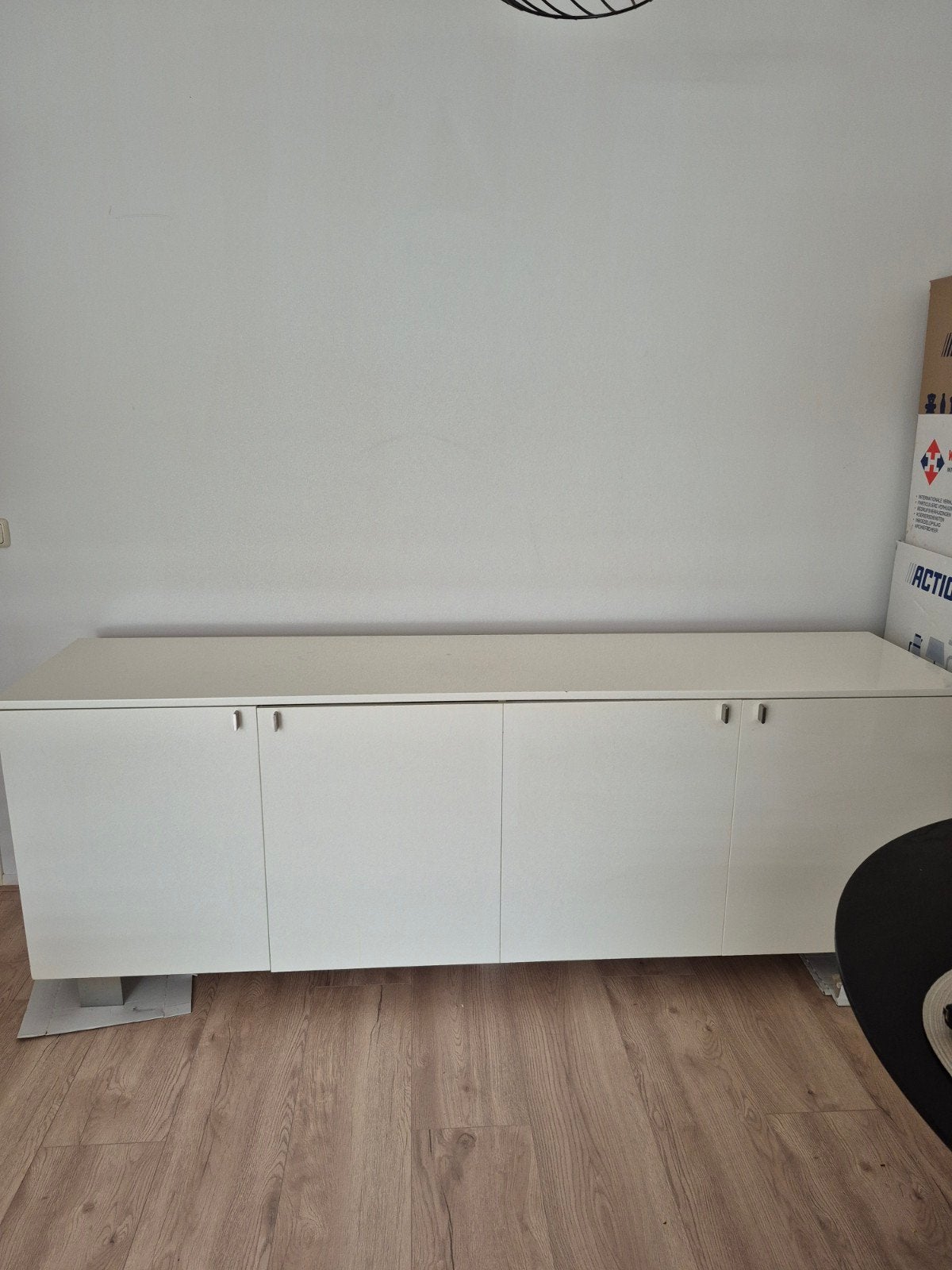 Witte dressoir, Huis en Inrichting, Kunststof, Gebruikt, Ophalen of Verzenden, 200 cm of meer