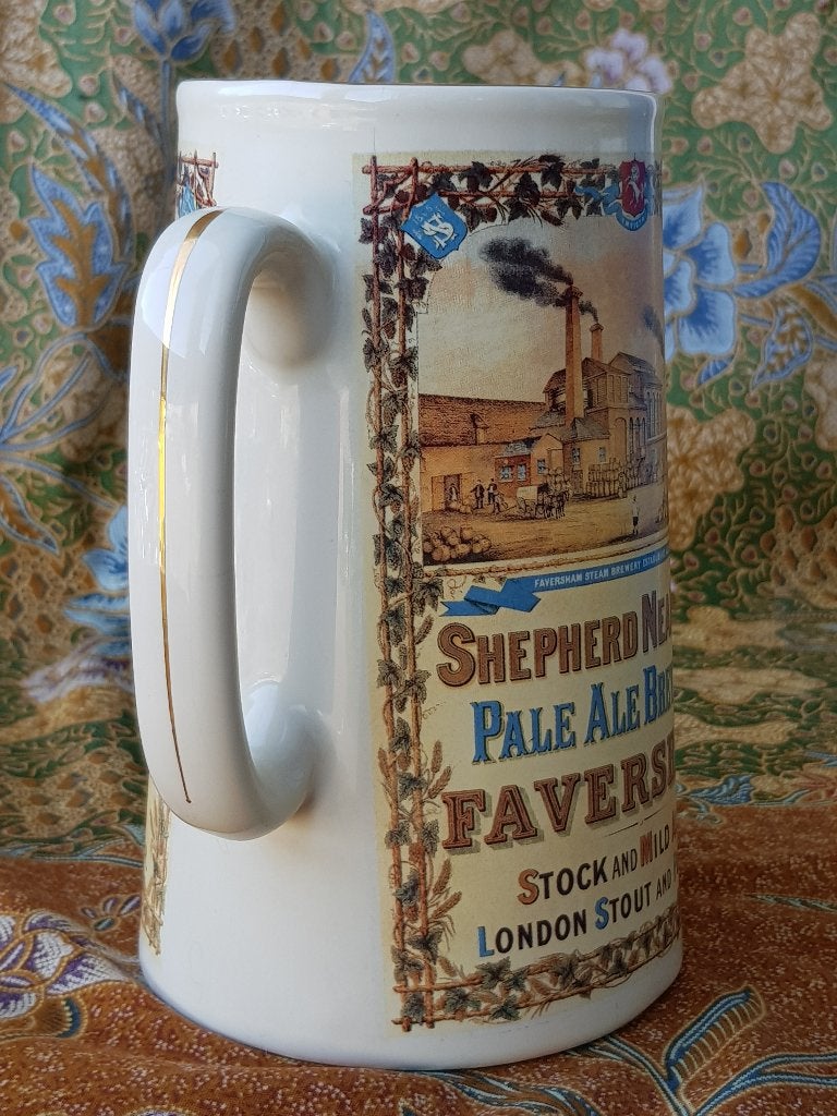 Mooie originele oude vintage bierkan uit Engeland 17,8 cm., Antiek en Kunst, Ophalen of Verzenden