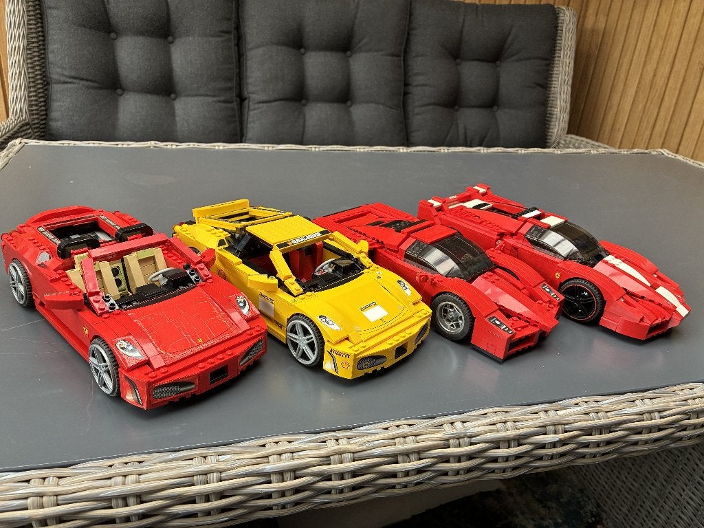 Lego set van 4 Ferrari's 8143 8156 8652 8671, Gebruikt, Lego, Ophalen of Verzenden, Racers