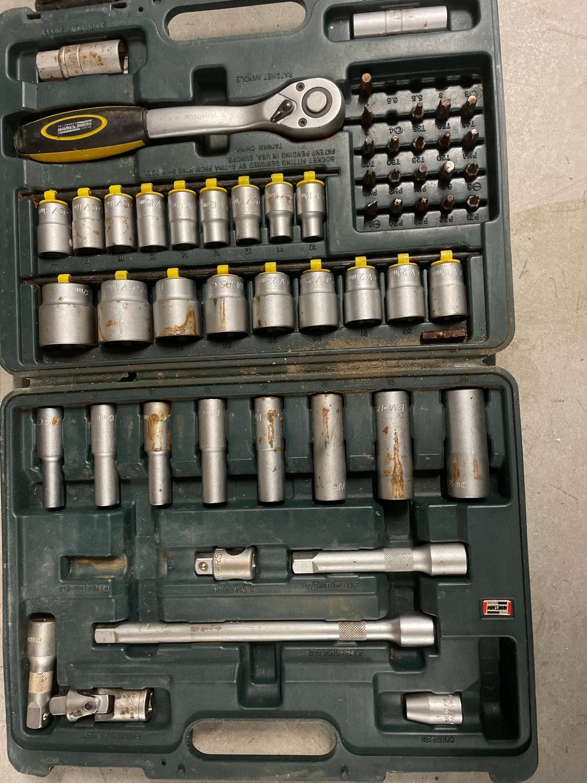 Brüder Mannesmann M 2045-SL Dopsleutelset 61-delig, Ophalen, Gebruikt, Gereedschapsset, Overige merken