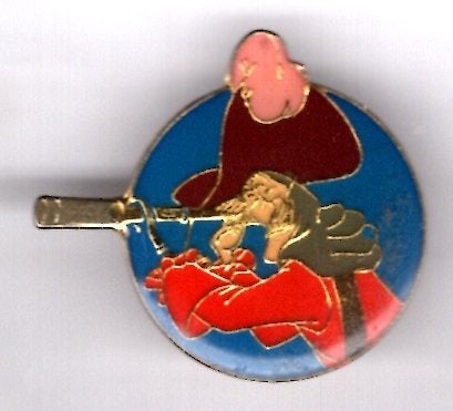 Kapitein Haak email op koper stripfiguur PIN ( BLAD7_776), Verzenden, Nieuw, Figuurtje, Speldje of Pin