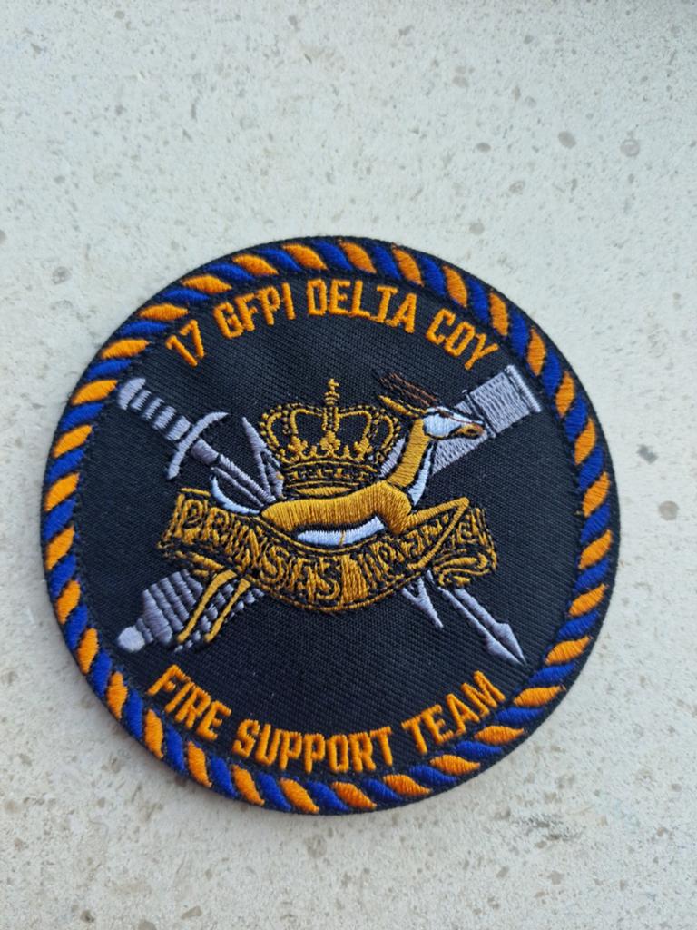 Zeldzame patch 17 Pantser Infanterie Bataljon FST, Ophalen, Landmacht, Nederland, Embleem of Badge