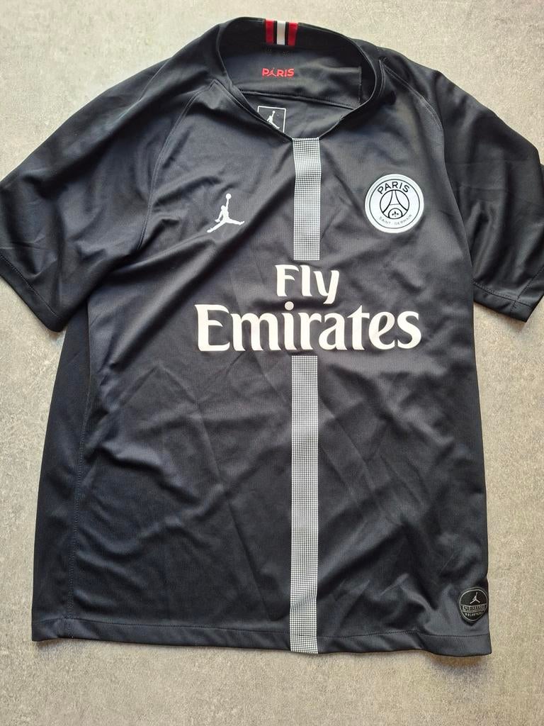 PSG Jordan Thuisshirt Zwart - Maat l, Maat L, Verzenden, Zo goed als nieuw, Shirt