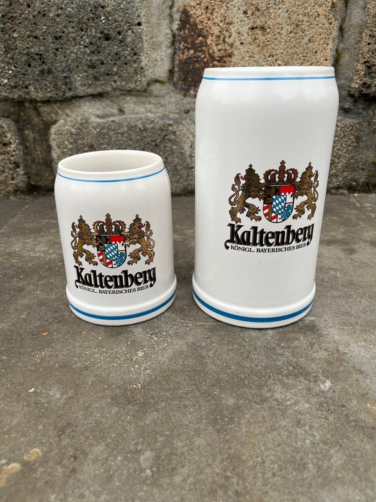 Set van 2 Kaltenberg König Ludwig Bayerisches Bier pullen, Verzamelen, Biermerken, Ophalen of Verzenden, Zo goed als nieuw, Pul(len)