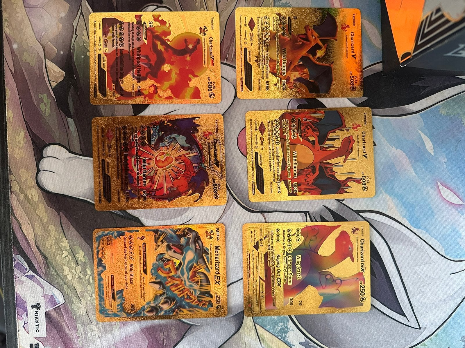 6 gouden charizard gouden pokemon kaarten, Verzenden, Nieuw, Meerdere kaarten