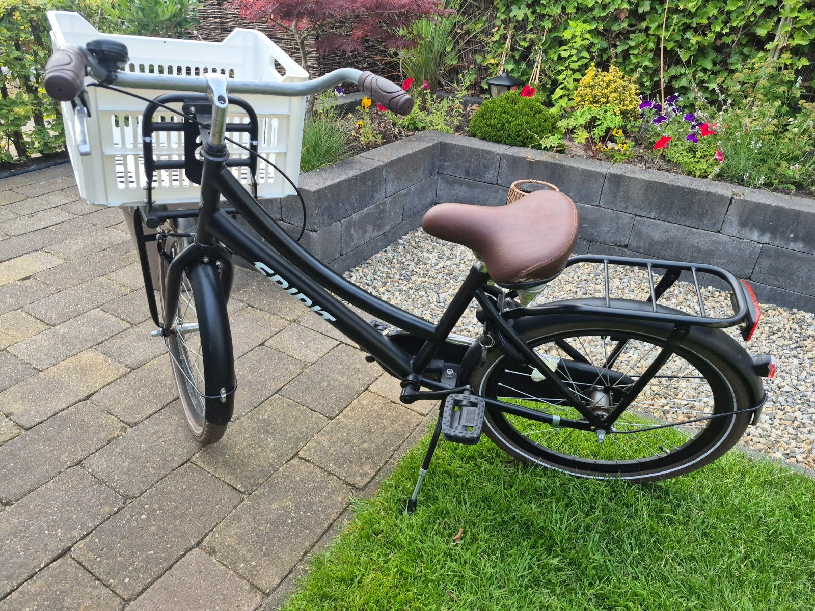 Spirit fiets 22 inch met mandje, 22 inch, Gebruikt, Velgrem, Ophalen of Verzenden