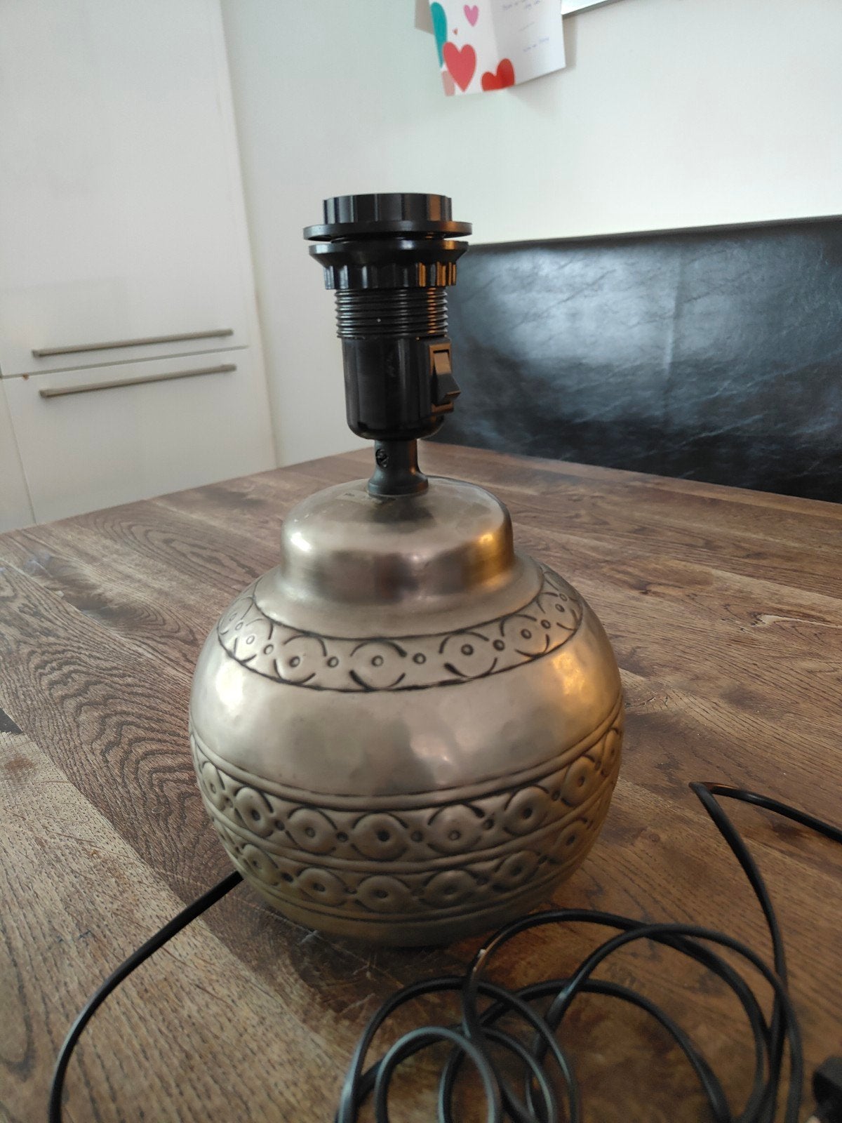 Vintage IKEA Tafellamp, zonder kap., Gebruikt, Ophalen of Verzenden, Metaal, Minder dan 50 cm