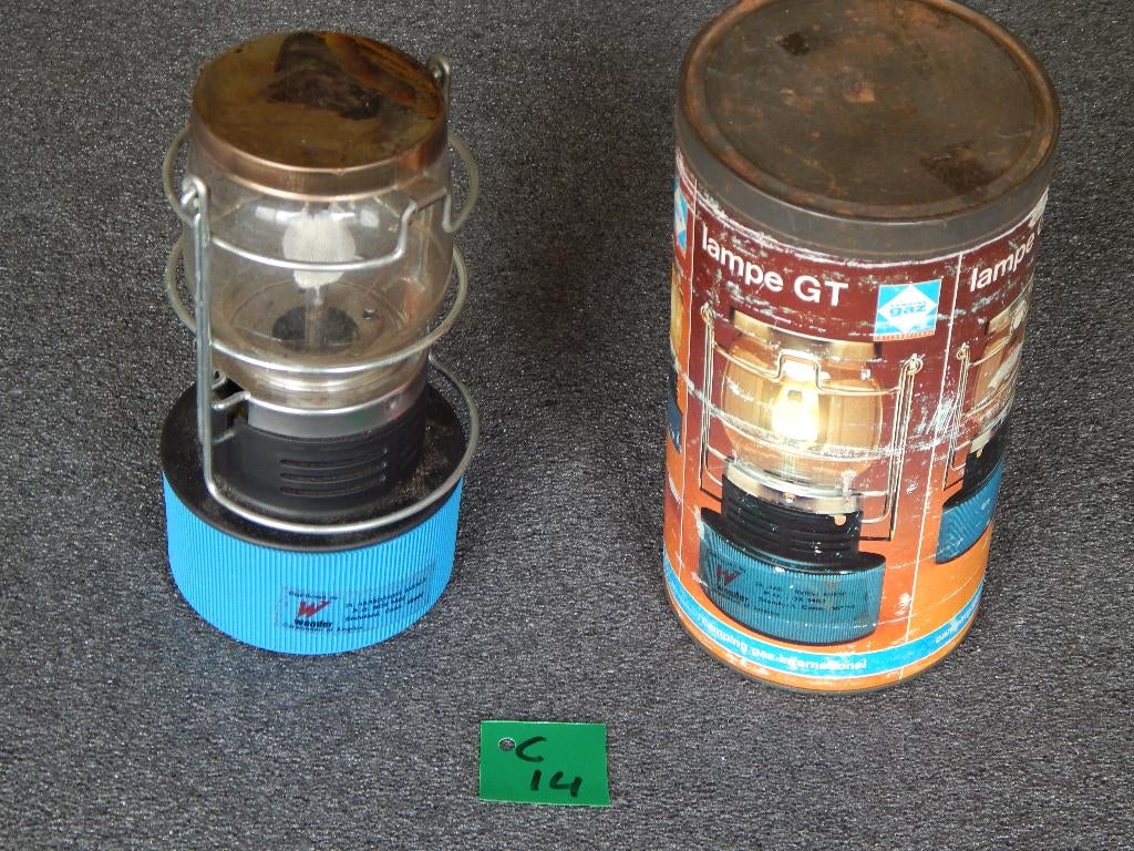 C14) Oud model Camping Gaz gaslamp, Caravans en Kamperen, Kampeeraccessoires, Gebruikt, Ophalen of Verzenden