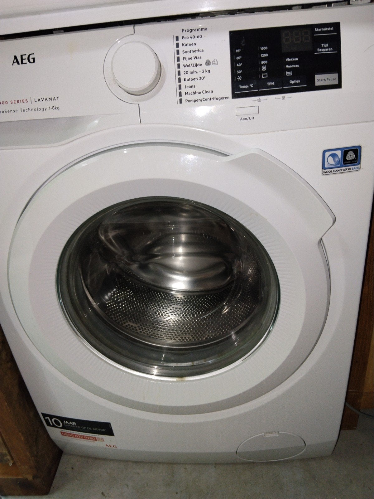 AEG wasmachine in goede werkende staat!, Ophalen, Zo goed als nieuw, Voorlader, 85 tot 90 cm
