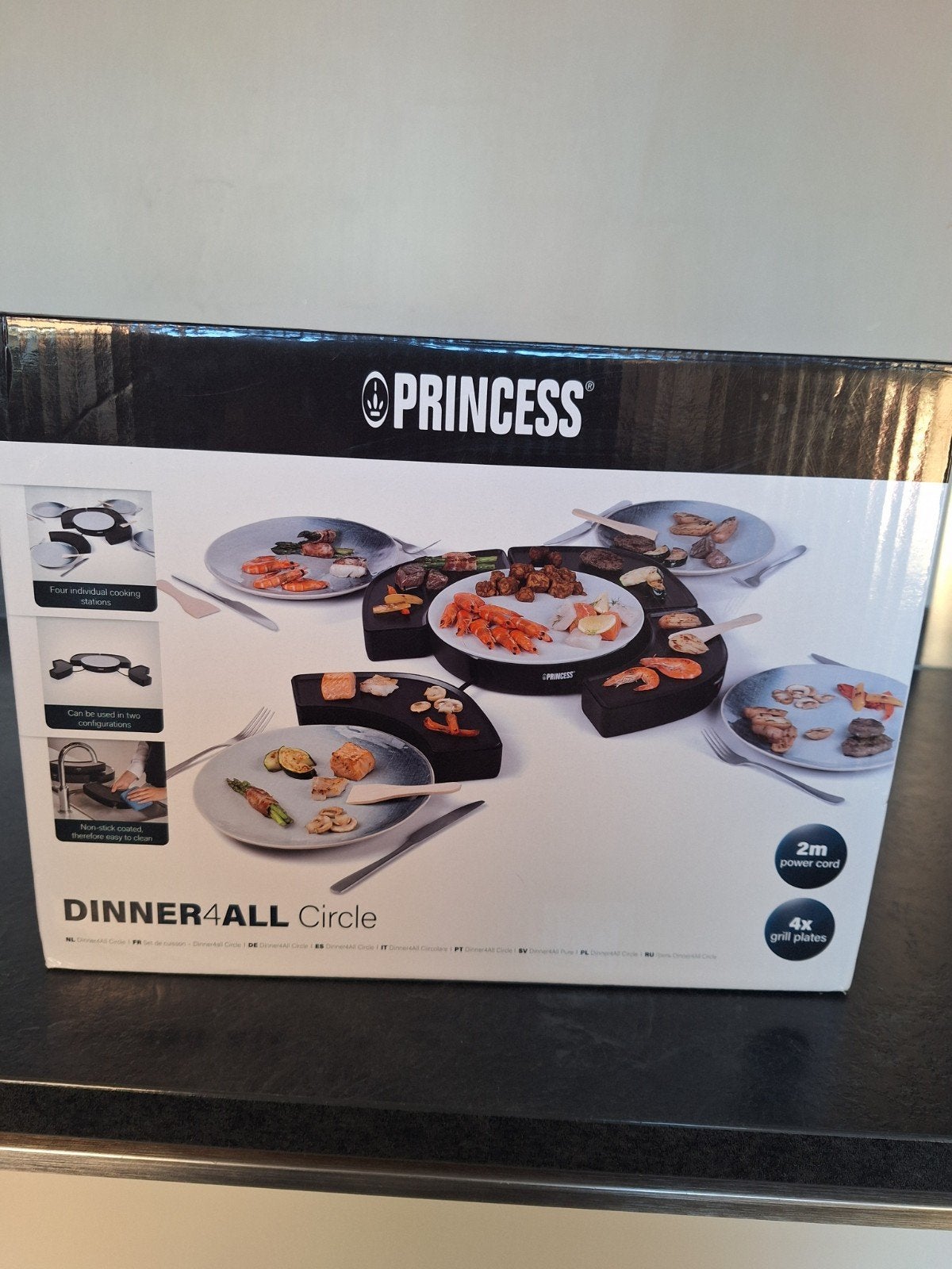 Princess Dinner4All Circle Raclette Gourmetstel, Ophalen, Nieuw, 4 t/m 7 personen