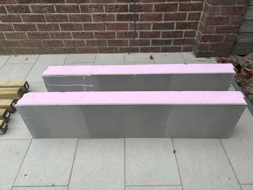 Kantplank 1250x300x100mm Beriso 2 stuks, Ophalen, Zo goed als nieuw, Overige typen, Minder dan 2 meter