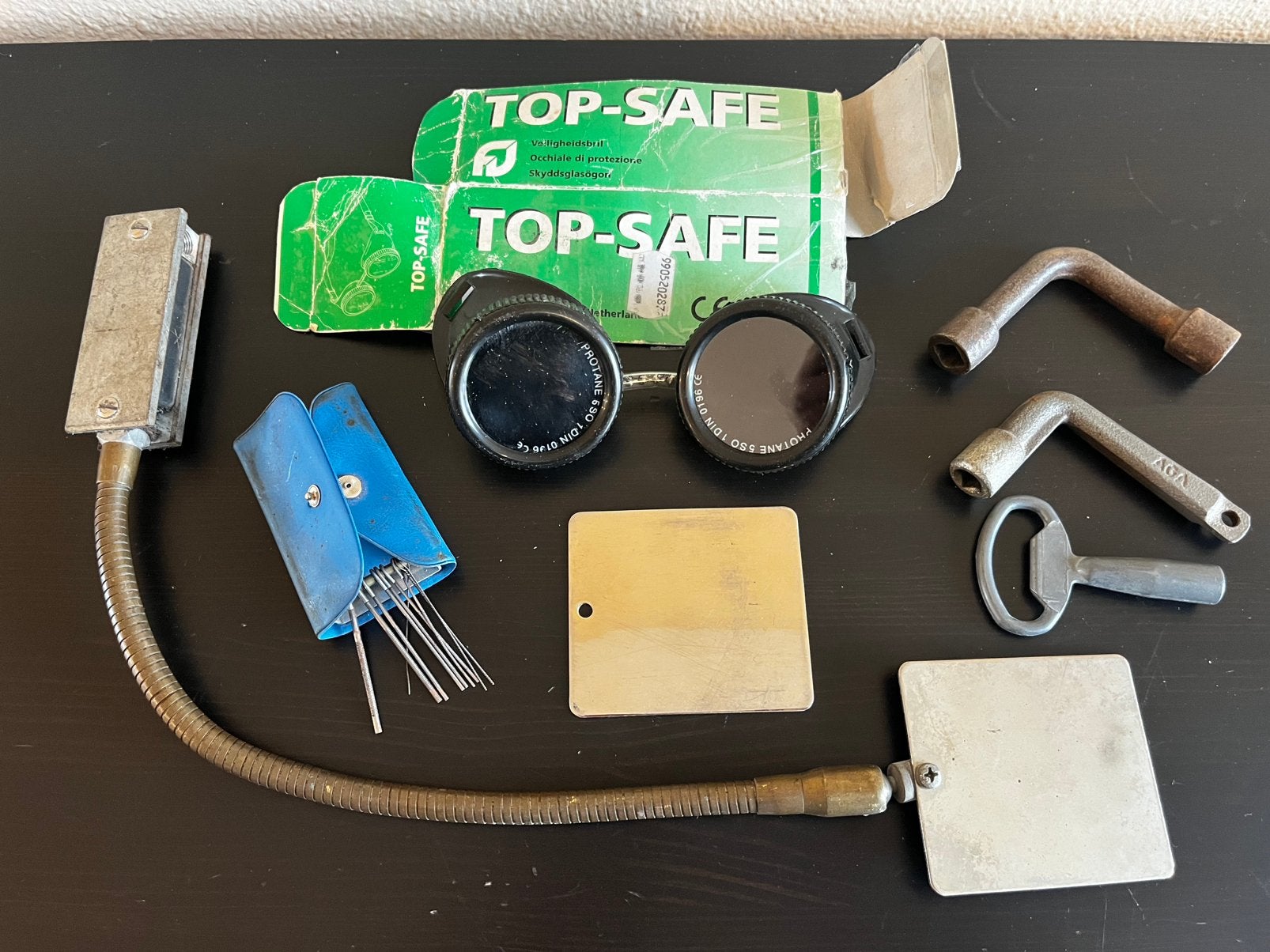 Magnetische Handlasspiegel flexibele arm en las assecoires, Ophalen of Verzenden, Zo goed als nieuw