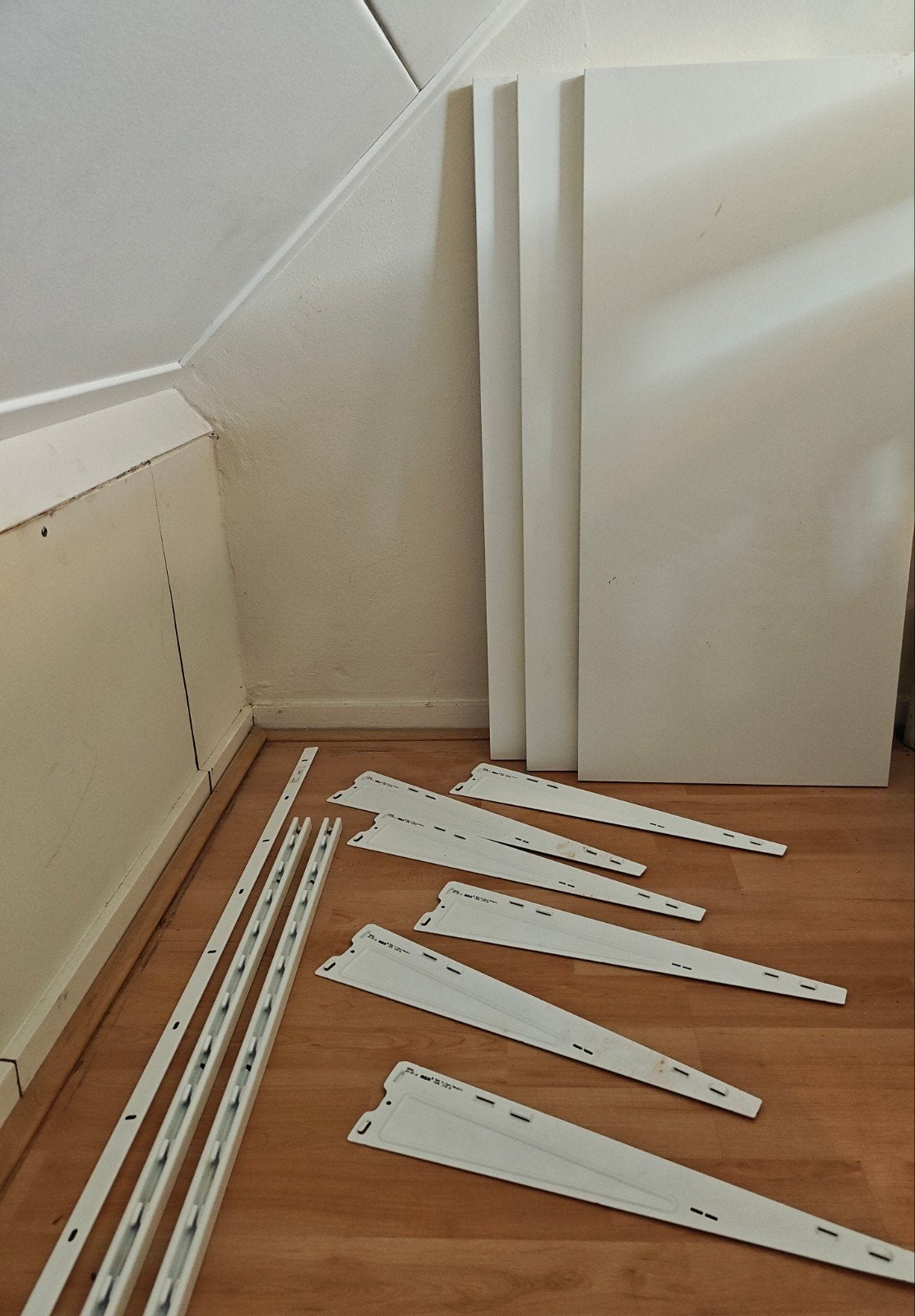 IKEA Boaxel Planken en Beugels - Wit, Ophalen, Gebruikt