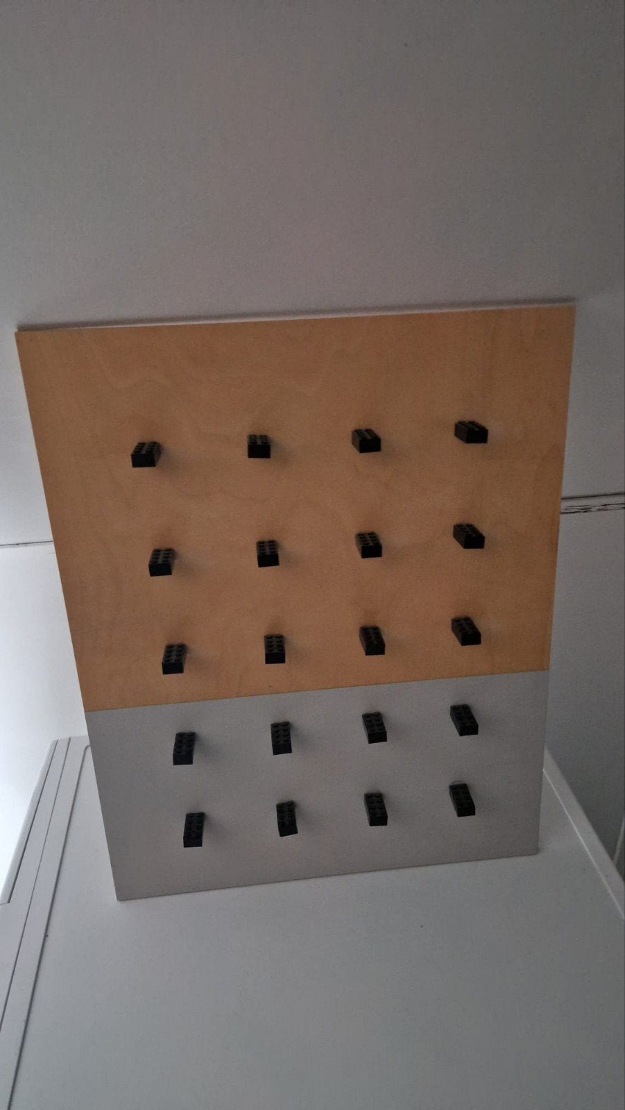 Lego displaybord hout voor minifiguren, Ophalen of Verzenden, Gebruikt, Overige merken