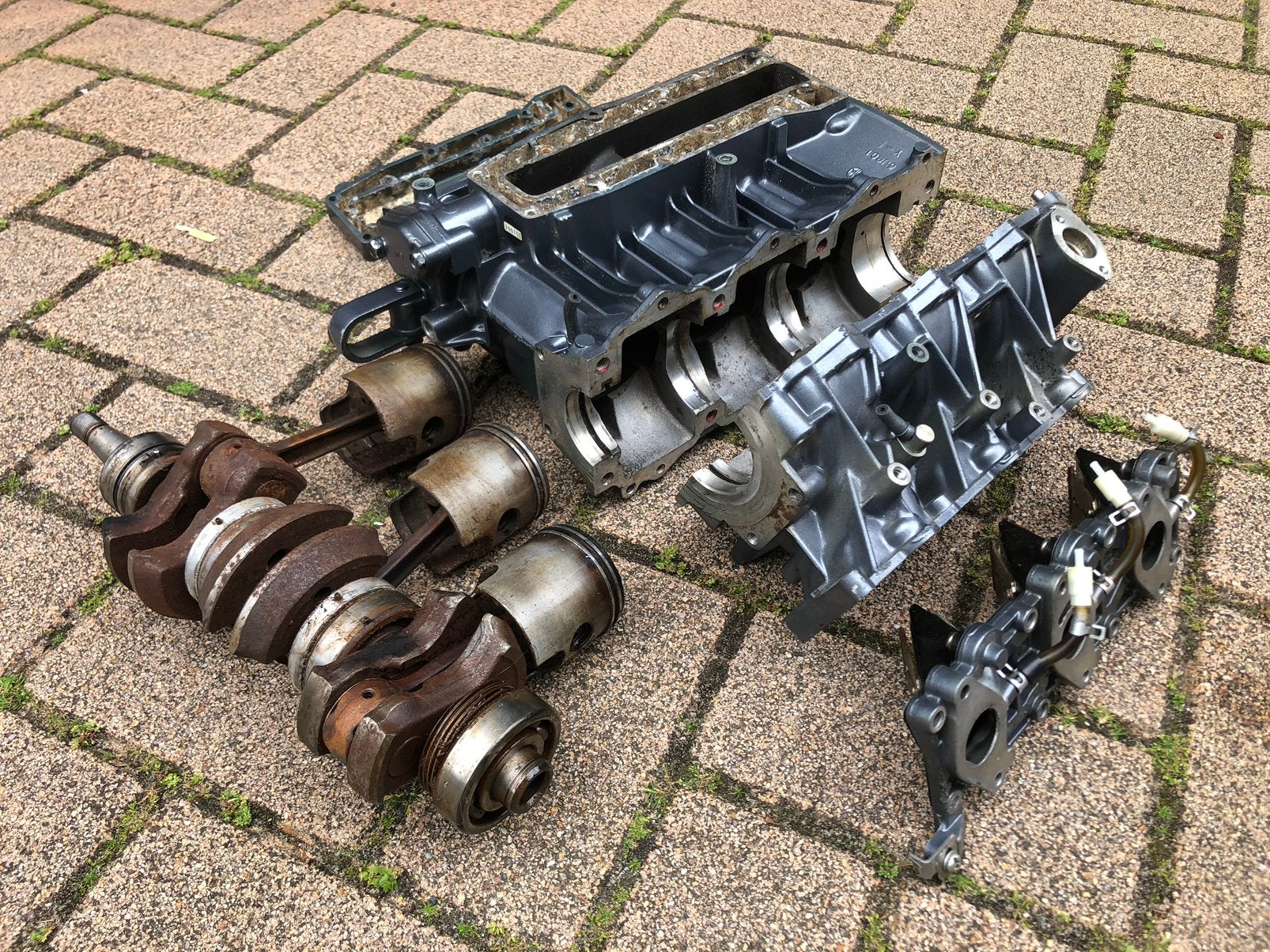 Motorblok Yamaha 30pk 3 cilinder autolube, Ophalen of Verzenden, Gebruikt