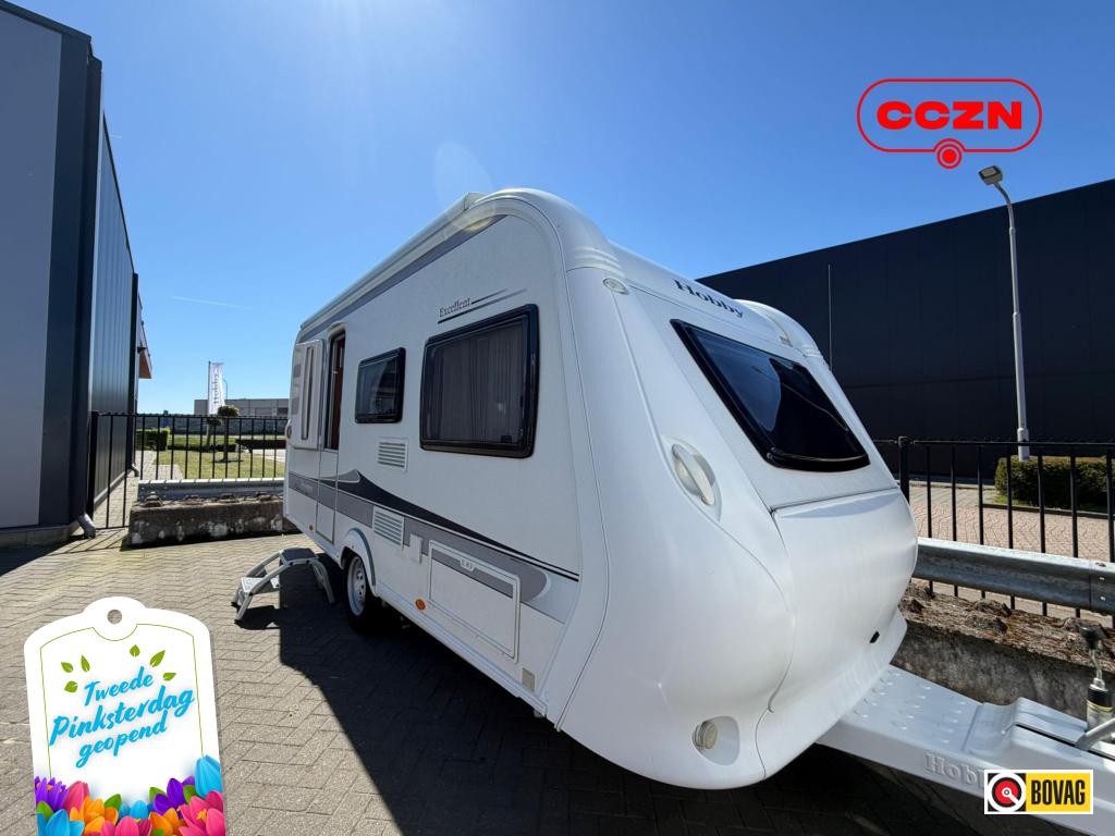 Hobby Excellent 455 UF, Caravans en Kamperen, Caravans, Rondzit, Hobby, Bedrijf, 4 tot 5 meter