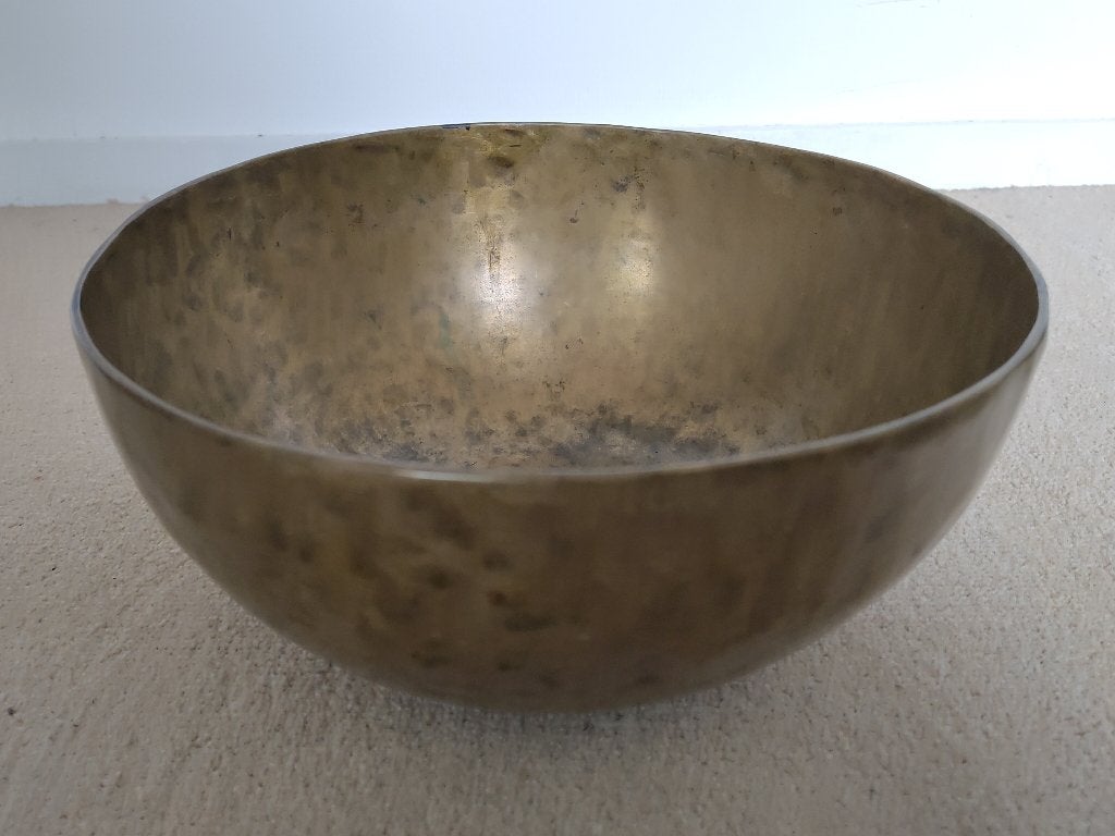 Oude Tibetaanse Jambati klankschaal E#2, 26,8 cm, Ophalen of Verzenden, Gebruikt, Melodische percussie