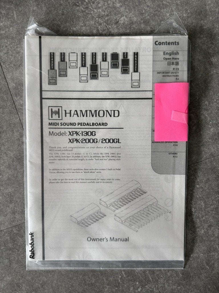 Hammond XPK-130G MIDI Pedalboard - 20 tonig - NIEUW, Ophalen, Nieuw