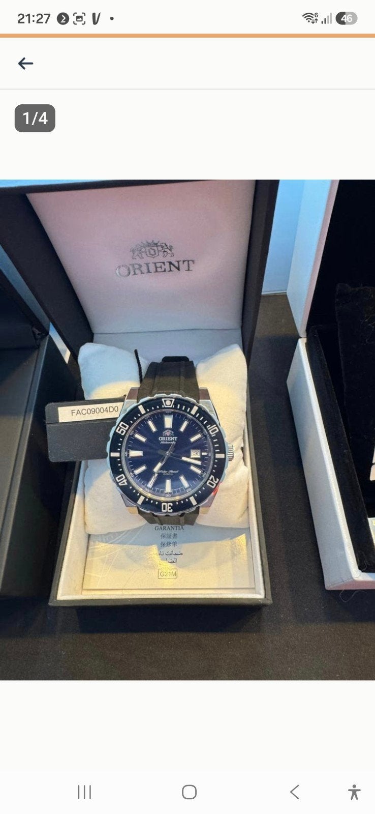 NIEUW!   Orient Mako III duikhorloge met blauwe wijzerpla, Ophalen of Verzenden, Nieuw, Overige merken