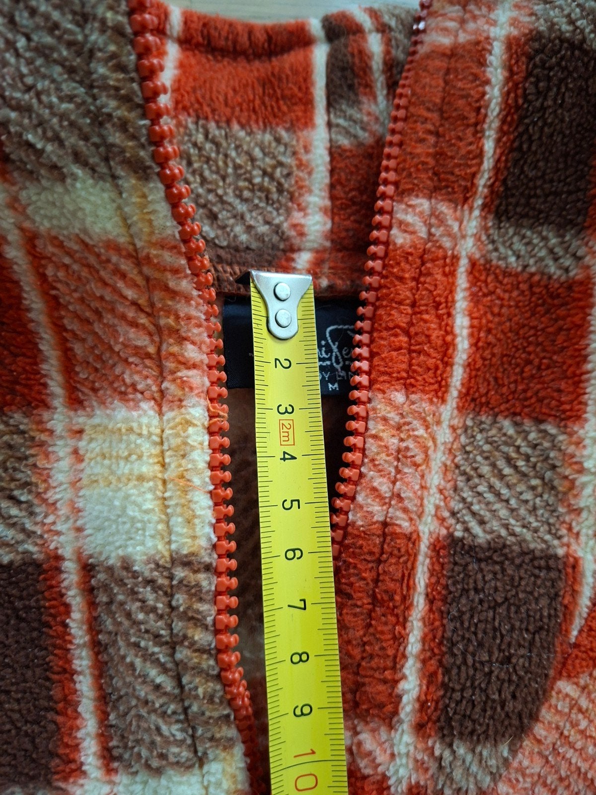 Vintage geruit polo shirt Oranje/bruin/beige, Ophalen of Verzenden, Gedragen, Maat 38/40 (M), Oranje
