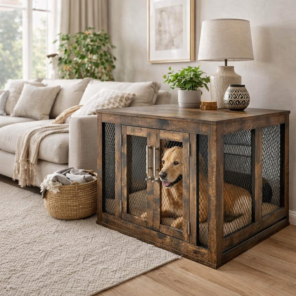 2e Kans - Luxe hondenbench voor binnen 94 x 60 x 67 cm, Nieuw, 7825AB,13, Ophalen of Verzenden, Info@petdicount.nl