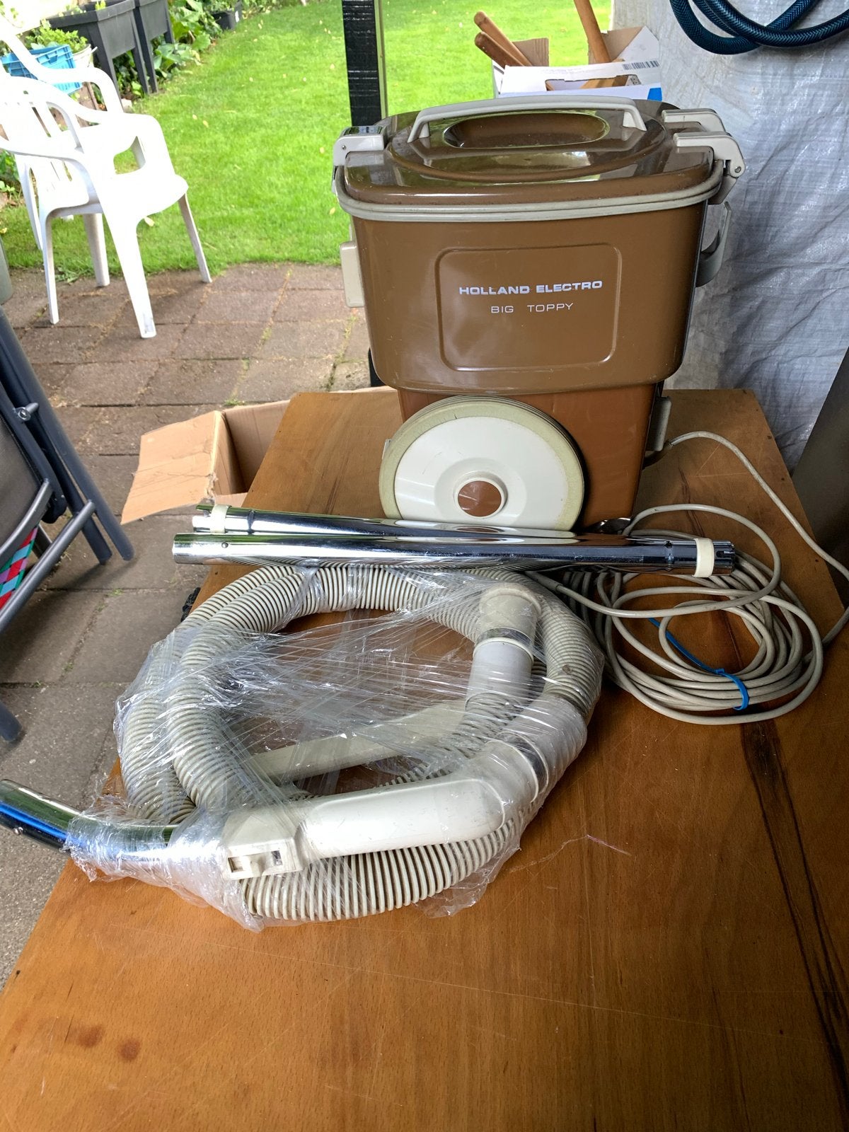 Antieke Holland Electro Big Toppy Stofzuiger, Witgoed en Apparatuur, Stofzuigers, Overige merken, Gebruikt, Sledestofzuiger, Ophalen