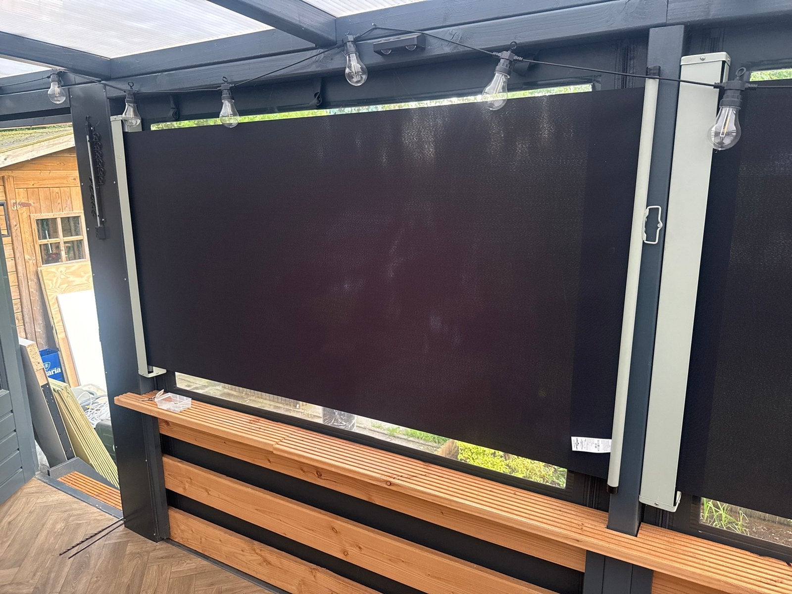 Tuin luifel - Zwart NIEUW!!! (1x), Ophalen of Verzenden, 150 tot 300 cm, Screen, Minder dan 250 cm