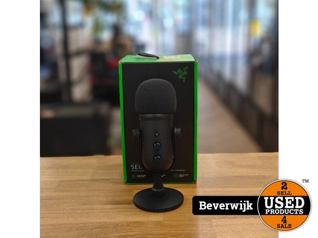 Razer Seiren V2 Pro Gaming Microfoon | Zwart - Prima!, Muziek en Instrumenten, Microfoons, Razer, Zo goed als nieuw, Support@razer.com