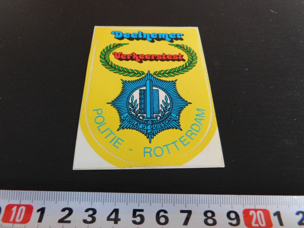 sticker Politie Gemeentepolitie Rotterdam GP Verkeerstest, Ophalen, Zo goed als nieuw