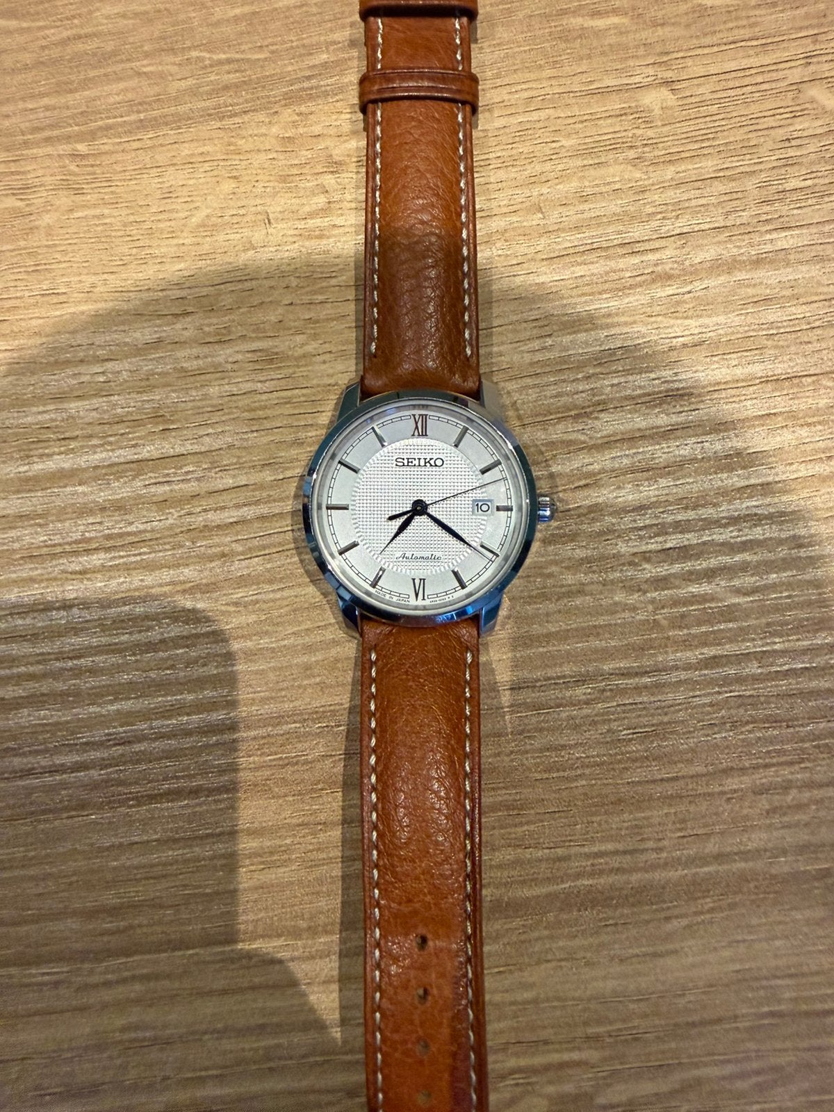 Seiko Presage SRPA13J1 Automaat met bruin lederen band, Sieraden, Tassen en Uiterlijk, Seiko, Staal, Polshorloge, Ophalen of Verzenden