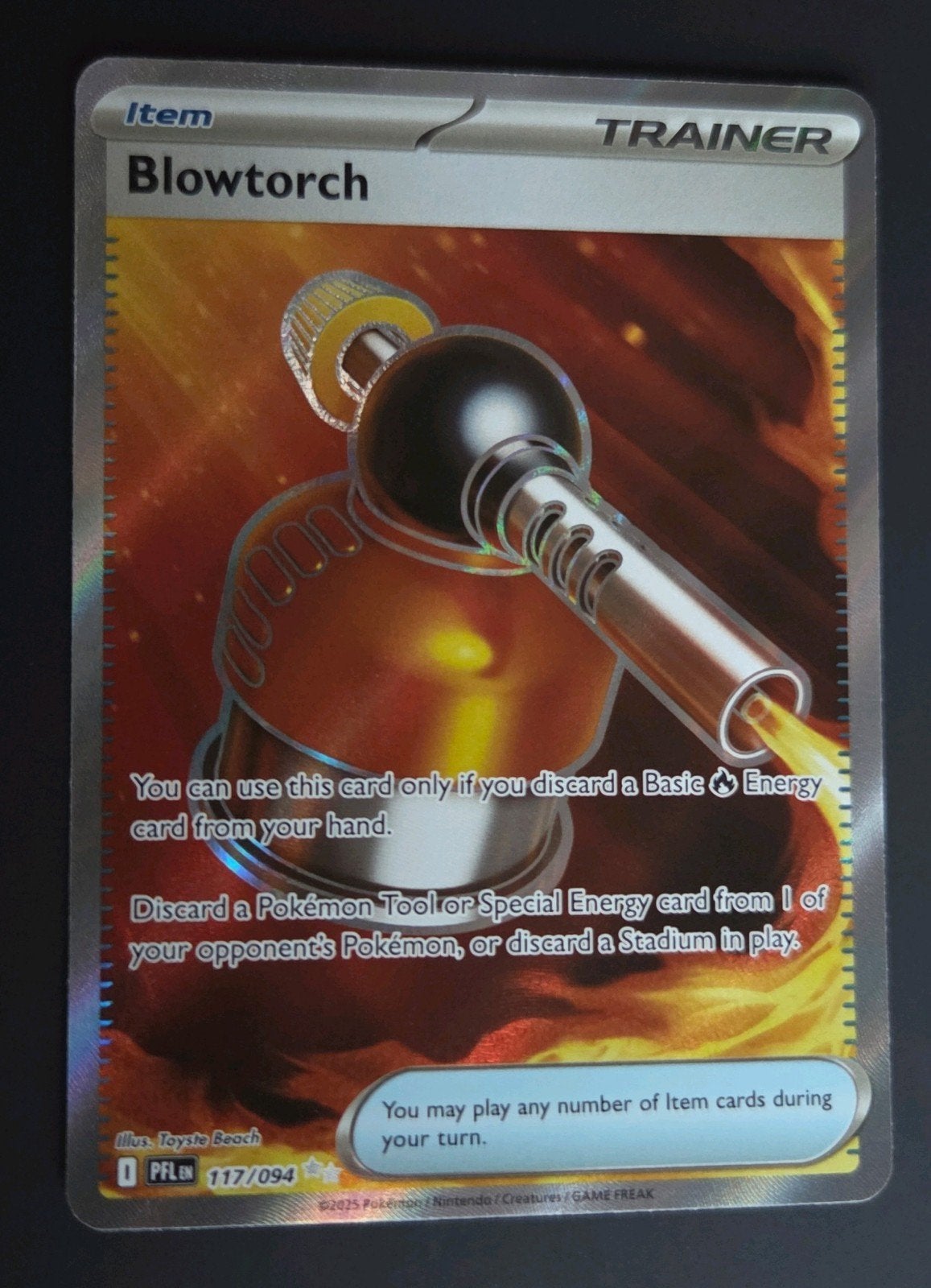 Blowtorch Trainer Kaart (117/094), Ophalen