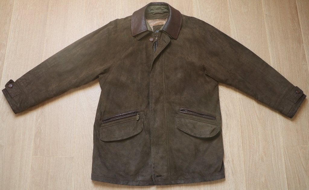 Warme BSM B.S.M. Amaretta Suede jas ZGAN Maat 48 (Bruin), Ophalen of Verzenden, Zo goed als nieuw, Maat 48/50 (M), Bruin