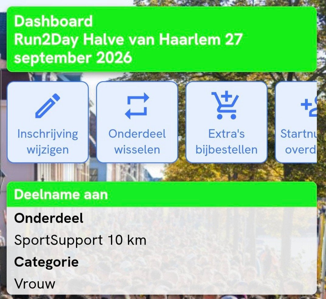 Run2day Halve van Haarlem, 10 km op zondag 27 september 2026, Tickets en Kaartjes