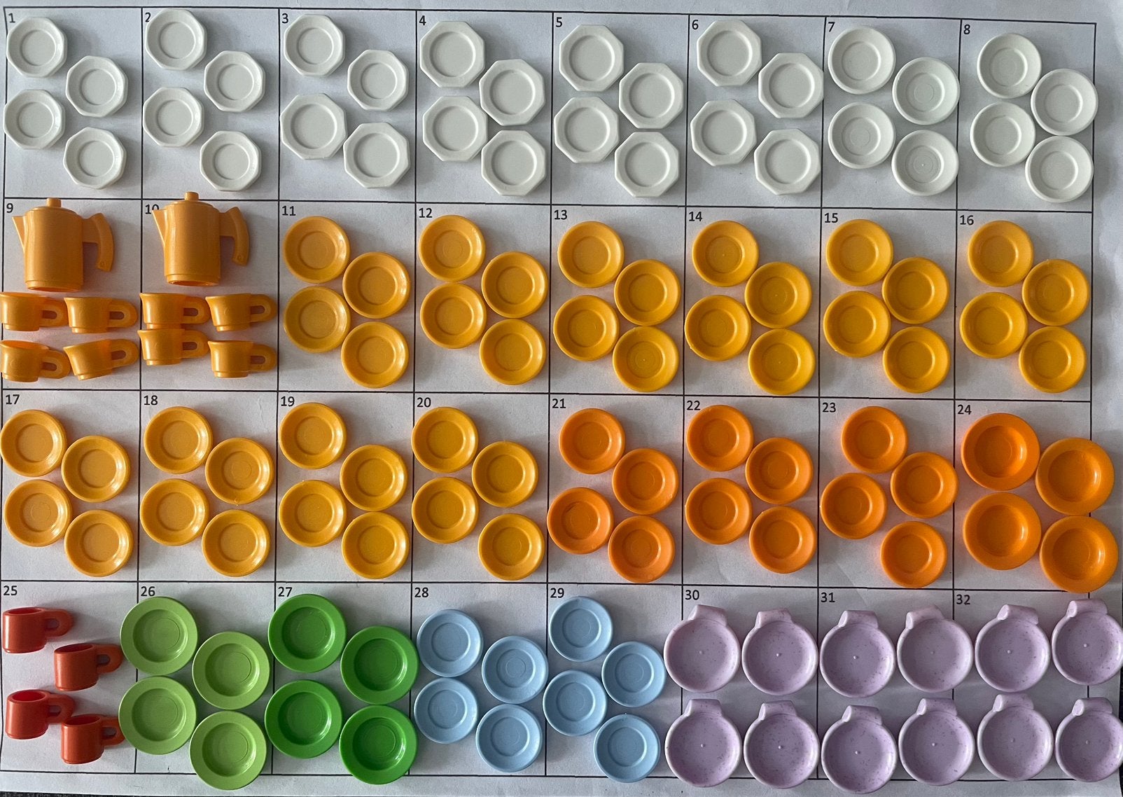 Playmobil losse onderdelen servies bord kan beker, Ophalen of Verzenden, Nieuw, Losse onderdelen, Overige typen