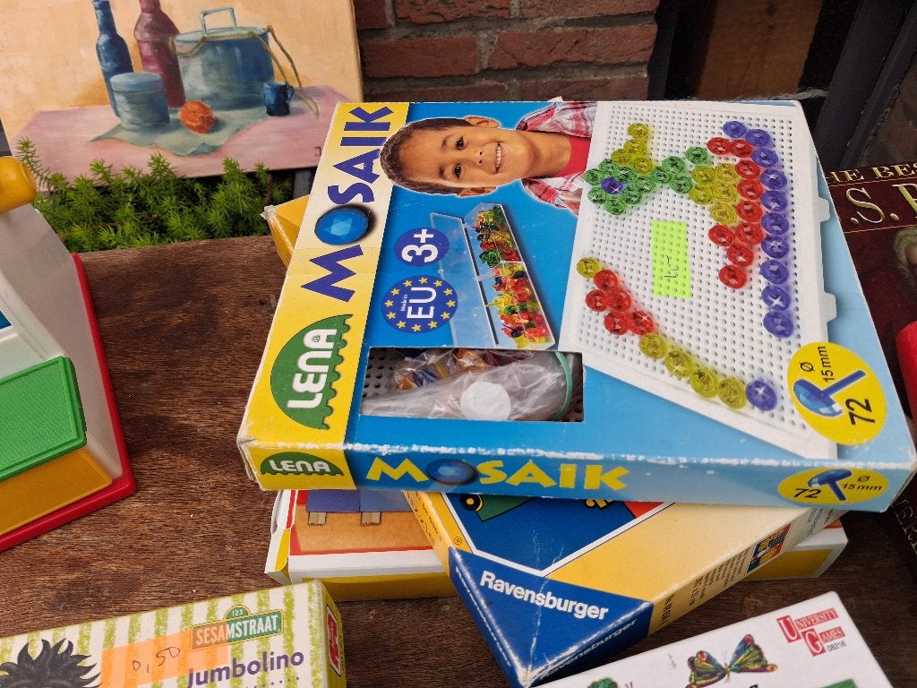 Diverse Speelgoed Collectie: Spellen, Mozaïek & Meer, Vijf spelers of meer, Ophalen of Verzenden, Gebruikt, Lena, Ravensburger, Fisher-Price, Sesamstraat