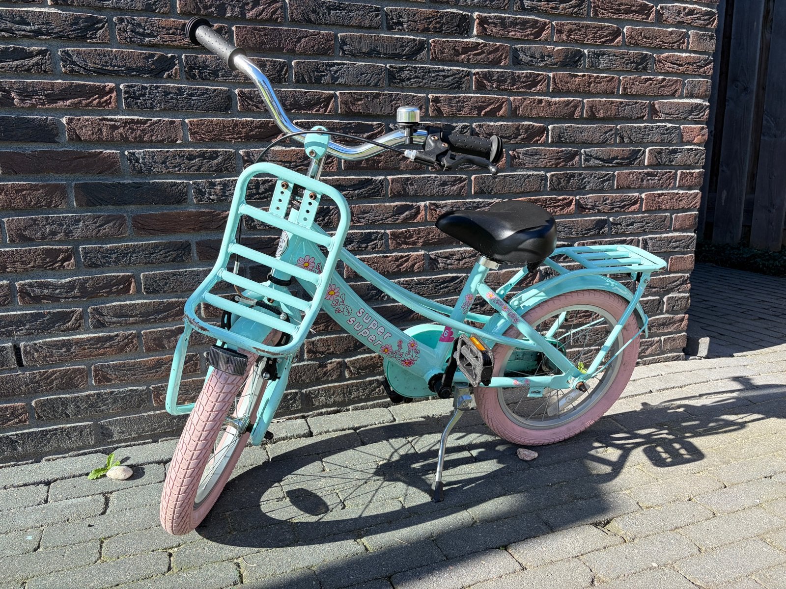 Kinderfiets Super Super Lola 16inch met terugtraprem, Ophalen, Gebruikt, Terugtraprem, 20 inch