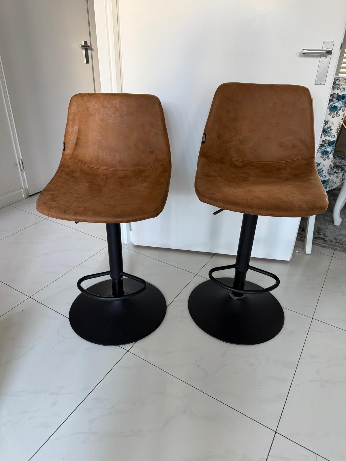 4 Krukken stoelen, Ophalen, Gebruikt, In hoogte verstelbaar, Riet