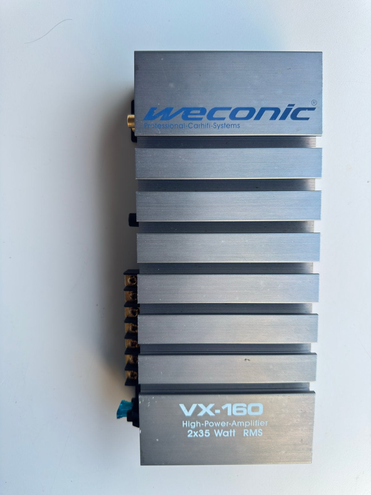 WECONIC VX-160 High-Power-Amplifier 2x35 Watt RMS, Auto diversen, Autospeakers, Ophalen of Verzenden, Gebruikt
