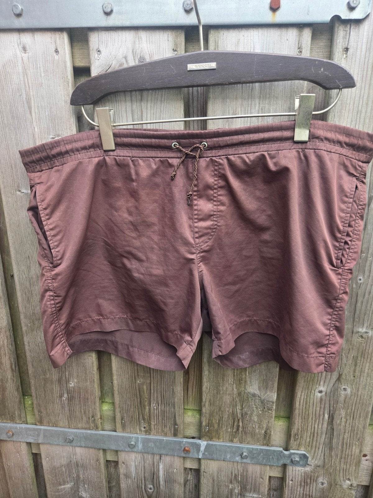 Gucci Zwemshort Bruin XXL met 2 steekzakken, Bruin, Overige maten, Ophalen of Verzenden, Gucci