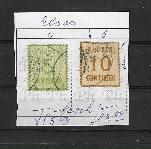 Franse kolonieen bezititngen gebieden elzas Frankrijk, Ophalen of Verzenden, Gestempeld