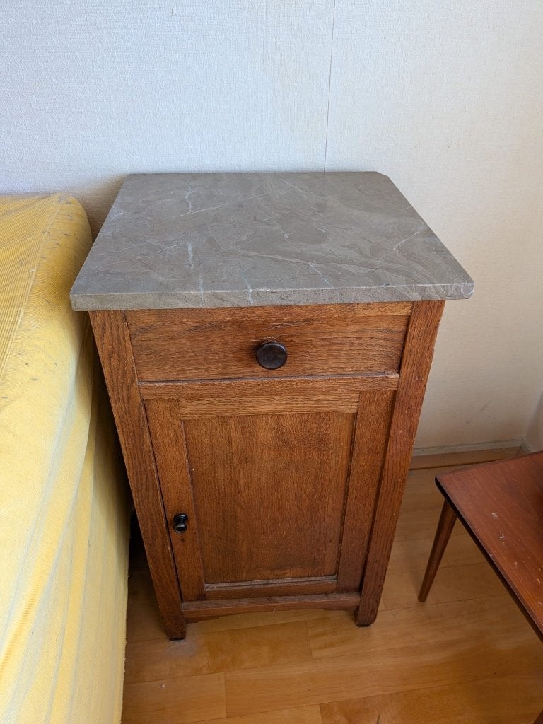 Tafel met marmerblad, Ophalen, Minder dan 55 cm, Gebruikt, Vierkant