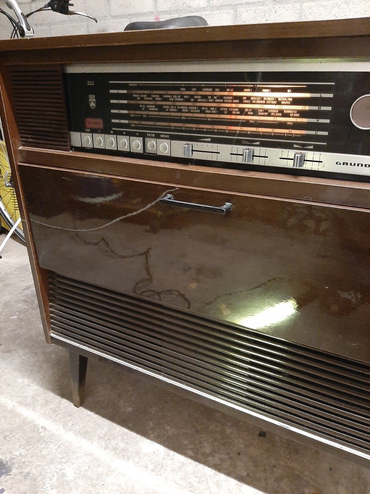 Vintage Grundig Radio-Platenspeler Meubel, Ophalen of Verzenden